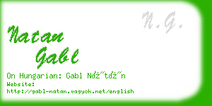 natan gabl business card
